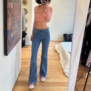 Fashion Nova Blue Flare Jeans